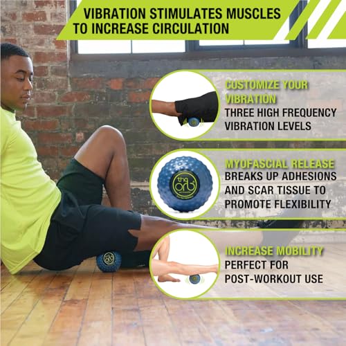 Pro-Tec Athletics Orb Activate Vibrating Massage Ball 4.5”, Blue, Deep Tissue, Muscle Relief, Hamstring, Quadriceps, Calf,...
