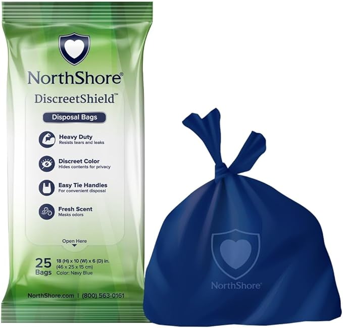 NorthShore DiscreetShield Disposal Bags, Pack/25