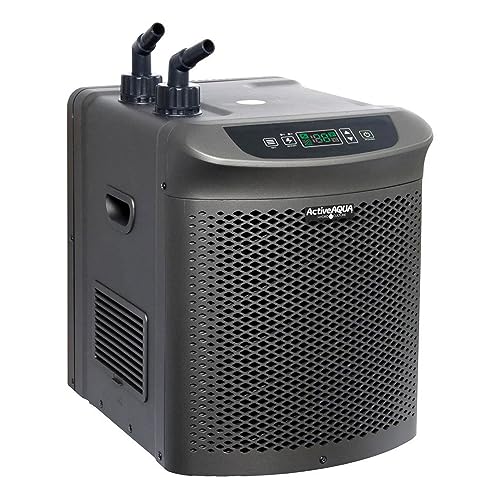 Active Aqua Hydroponic Water Chiller w/ Boost Function, 0.25 HP - Adjustable Cooling System for 40-92 Gallon Reservoirs, P...