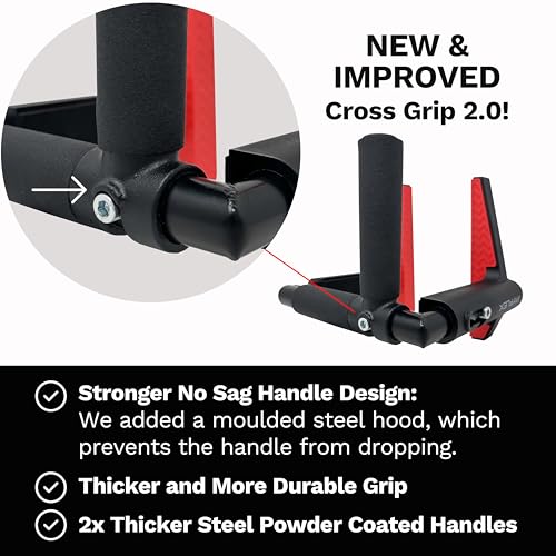 Jayflex CrossGrips Compact Pull Up Bar - Pull Up Bar Door Frame for Work from Home Fitness - Adjustable Door Frame Pullup ...