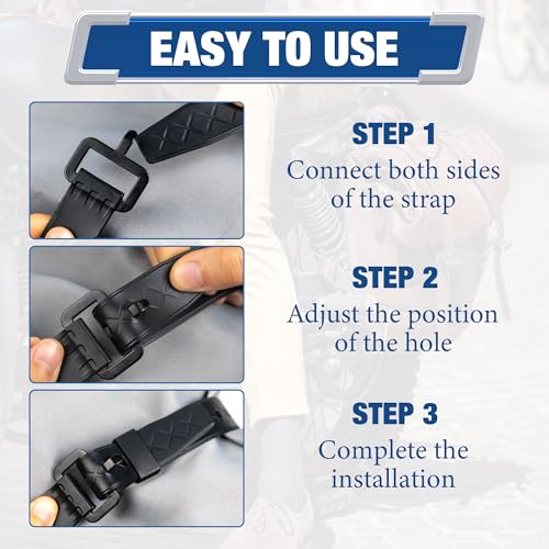 Starry 4pcs Utility Straps Adjustable Durable TPU Elastic Straps with Buckle Strong Tie Batch Tested 70 lb Fastening Lashi...