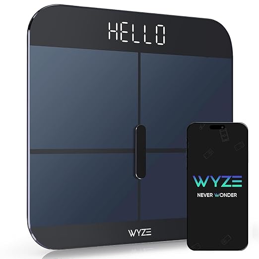 Wyze Smart Scale X - Digital Bathroom Scale for Body Weight, BMI, Body Fat, Muscle Mass, Heart Rate Monitor | Sync with He...