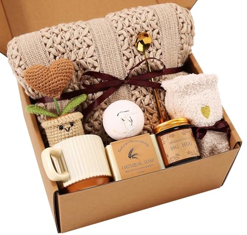 Uwingess Get Well Soon Gift Baskets for Women Self Care Gifts, Spa Care Package After Surgery Inspirational Thinking of Yo...