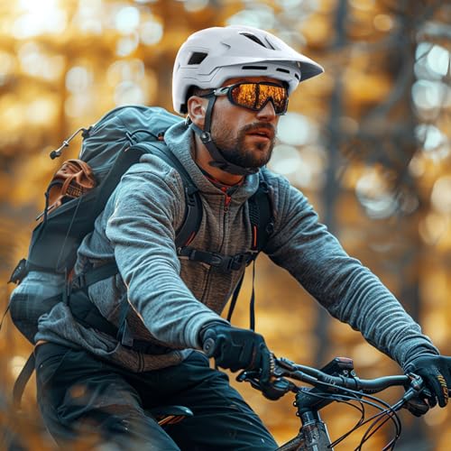 OUWOR Bike Helmet for Adult & Youth, Lightweight MTB Helmet with Adjustable Visor for Mountain/Road Cycling, 2 Sizes for M...