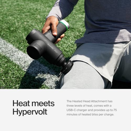 Hyperice Hypervolt 2 Pro and Heated Head - Featuring Quiet Glide Technology - Handheld Percussion Massage Gun | 5 Speeds, ...