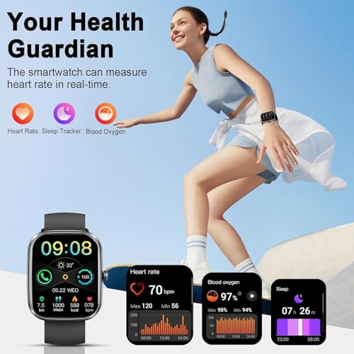Soudorv Smart Watch with 1.91" HD Touchscreen Fitness Tracker with Bluetooth Calling, Fitness Watch with Heart Rate/Sleep ...