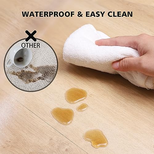 FURKIT Floor Mats for Home, 5'×7' Clear Area Rug for Dining Room, Durable Non-Slip Hard Floor Living Room Rug, PVC Waterpr...