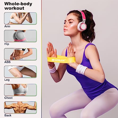 SZHLUX Resistance Bands Set with Instruction Guide and Carry Bag, Versatile for Body Sculpting, Strength Training, and Reh...