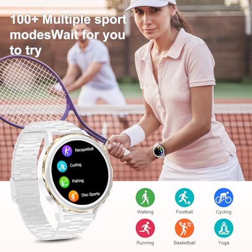 soinfo Smart Watches for Women(Answer/Make Call),Full Touch Fitness Tracker Watches with/Sleep/Heart Rate Monitor 100 Spor...