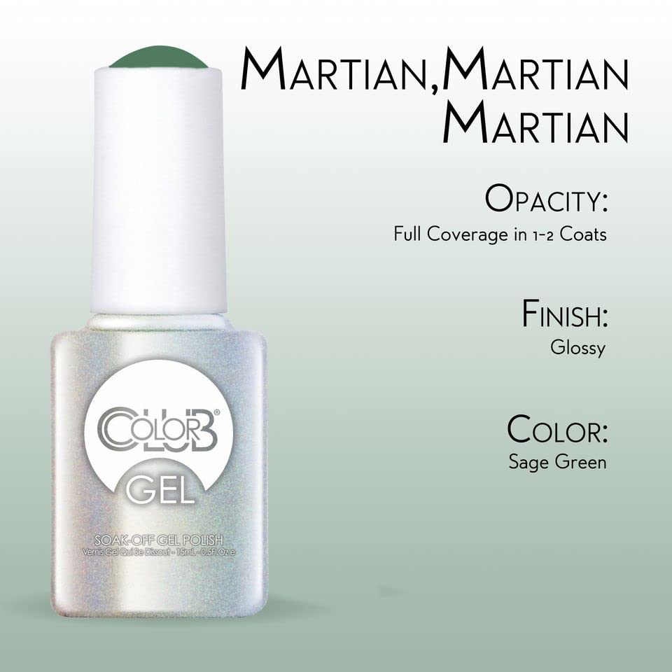 Color Club Martian, Martian, Martian! Color Club Gel +lacquer Duo Includes 1 Each Of 05gel1121 and 05a1121, 0.5 fluid_ounces