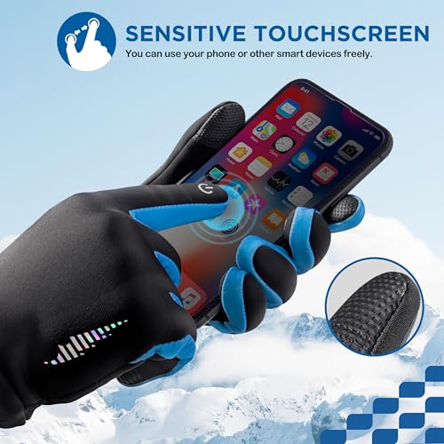 SIMARI Kids Winter Gloves Touchscreen Warm Thermal Water-Resistant for Boy Girl Running Cycling Snow Skiing in Cold Weather
