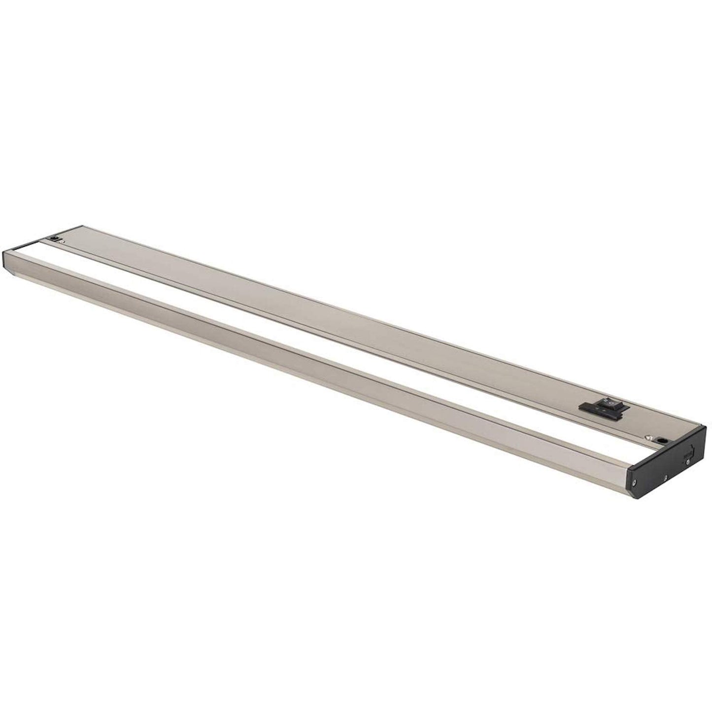 Led Under Cabinet Lighting Hardwired - Linkable Undercabinet Lights For Kitchen - 3Cct 24 Inch Satin Finish - Undercounter Dimmable Plug In Light Or Hard Wired - Under Counter Fixture Direct Wire
