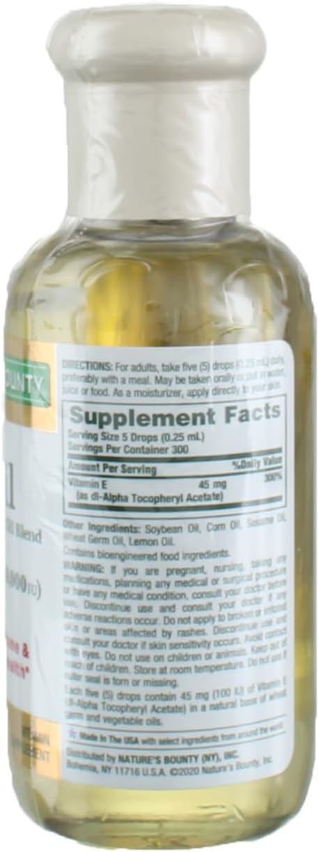 Nature's Bounty Vitamin E-Oil 30,000 IU (Topical or Oral), 2.5 Ounces (3)