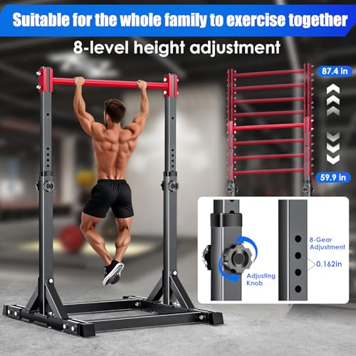Pull Up Station,Affluent Power Tower Adjustable Pull Up Bar Free Standing, Pull Up Bar for Home Gym,Heavy Duty Multifuncti...