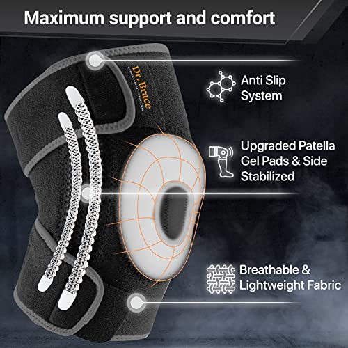 DR. BRACE ELITE Knee Brace with Side Stabilizers & Patella Gel Pads for Maximum Knee Pain Support and fast recovery for me...