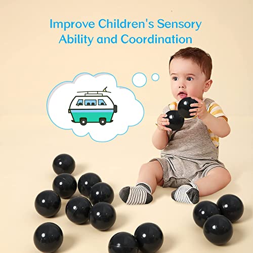 GUESVOT Ball Pit Balls for Kids, Plastic Refill 2.2 Inch Balls, 100 Pack, Bright Colors, Phthalate and BPA Free, Includes ...