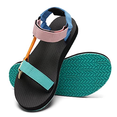 WateLves Womens-Sport-Sandals Hiking Sandals with-Arch-Support Webbing-Outdoor-Beach-Water-Sandals for Travel-Walking-Trek...