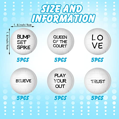 Rtteri 30 Pcs Mini Volleyball Stress Ball Team Gifts Sports Foam Mini Balls Small Volleyball Stuff Tiny Accessories for Pa...