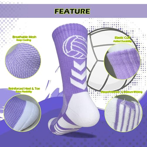 Youth Volleyball Gears - Knee Pads, Arm Sleeves, Socks & Drawstring Bag for Youth, Teen Girls Volley-Ball Training and Games
