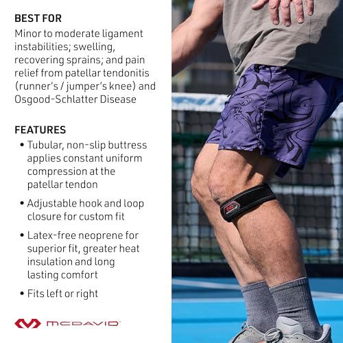 McDavid Knee Band for Knee Pain Relief, Support Brace Patella Tendon Knee Strap for Pickleball, Hiking, Soccer, Basketbal...