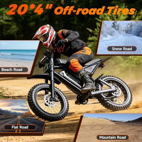 GLOBALKEEP Peak 3000W Fat Tire Electric Bike for Adults, 52V 40AH 120-Mile Long Range E-Bike with UL2849 Certified Waterpr...