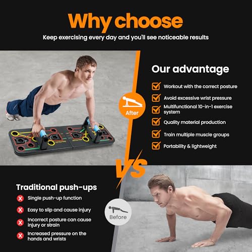 Push-up board, home gym, portable fitness equipment, Pilates bar, and 20 fitness accessories, including resistance bands a...
