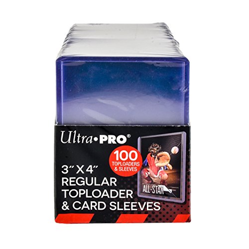 Ultra PRO 3" x 4" Clear Regular TopLoaders For Cards With Card Sleeves Bundle Standard Size 100ct Trading Baseball Topload...
