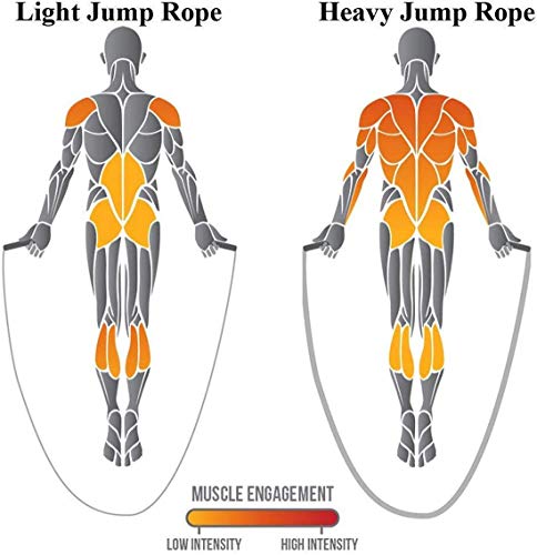 TONYKO Heavy Jump Rope Weighted Jump Rope for Men Women Total Body Workouts Power Training Improve Strength Building Muscle