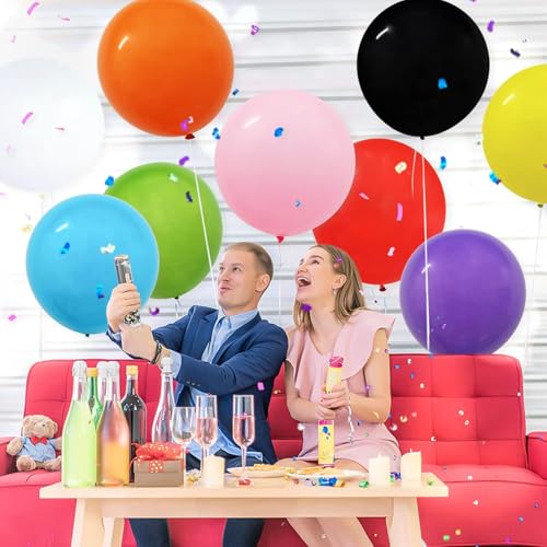 18 Inch Big Balloons Assorted Large Latex Balloons Giant Heavy Duty Balloon for Christmas Birthday Wedding Baby Shower Dec...