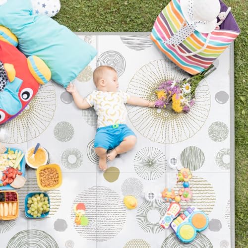 79x71 Baby Play Mat, Extra Large Baby Play Mat for Floor, Foldable Play Mats, Waterproof, Thick, Non-Toxic, Reversible Bab...
