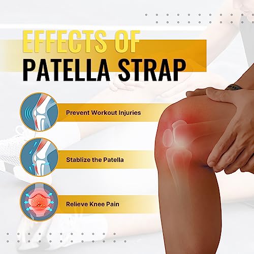 Fit Geno Knee Strap Patella Support: Knee Band for Patellar Tendon Pain Relief - Knee Brace for Tendonitis Jumpers Running...