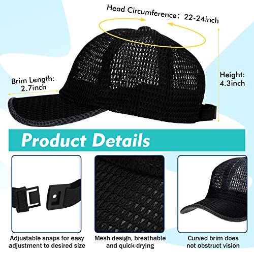 Handepo 6 Pcs Summer Mesh Baseball Cap Breathable Trucker Mesh Hat for Men Women Outdoor Sports Running Caps Cooling Light...