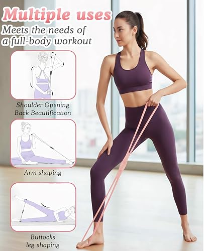 Geyynow 3 PCS Figure 8 Resistance Bands for Women, 15 Lbs & 25 Lbs & 35 Lbs Keep Resistance Band for Arm with Non-Slip Han...