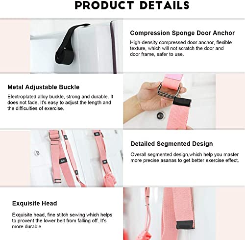 Yoga Fitness Stretching Strap, Adjustable Leg Stretcher Back Bend Assist Trainer, Improve Leg Waist Back Flexibility Home ...