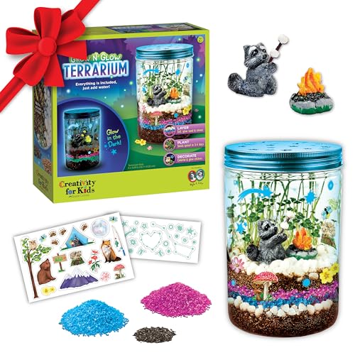 Creativity for Kids Grow 'N Glow Terrarium Kit - Educational Science Kits| Easter Basket Stuffers for Kids Gifts for Boys ...