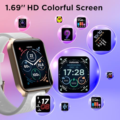 Motorola Moto Watch 70 - Health and Fitness Bluetooth Smartwatch for Every Day Wear, Advanced Health Features, Up to 10 Da...