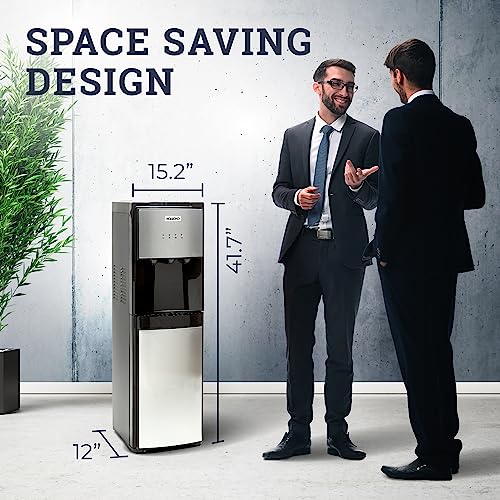 Igloo Bottom Loading Water Cooler – Hot, Cold, & Room Temperature Dispenser – Stainless Steel, Holds 3 & 5 Gallon Jugs, Ch...
