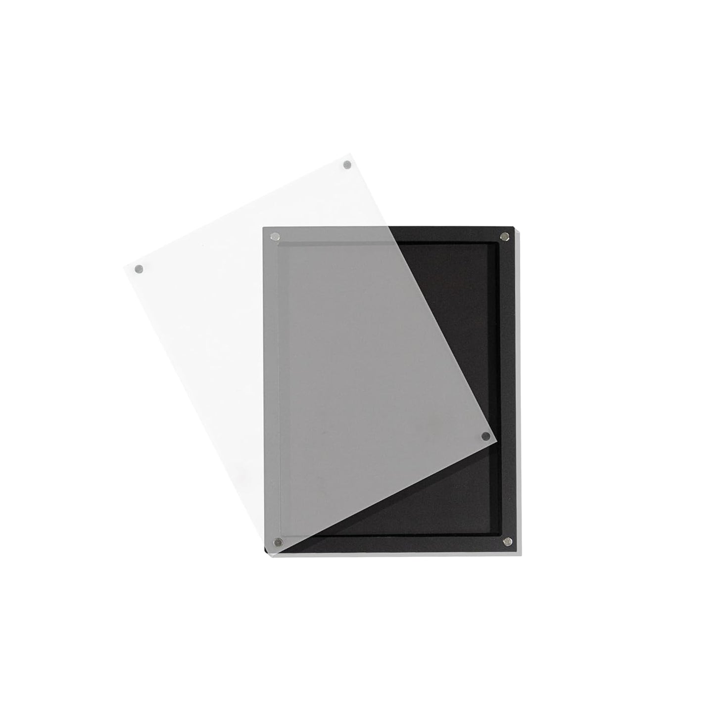 Acrylic empty magnetic palette with magnet clear lip ，with 30Pcs Adhesive Metal Stickers for Eyeshadow Powder Lipstick foundation