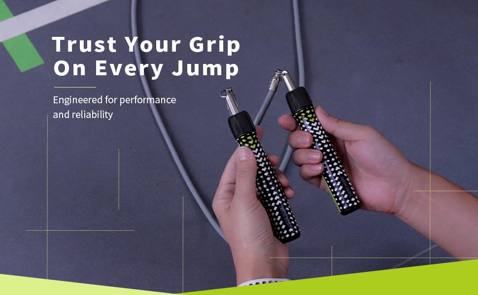 Hererope Weighted Jump Ropes for Men & Women, 1/2 LB Jump Rope Weighted With Ball-bearing, No-Slip Grip, Durable Steel Cab...