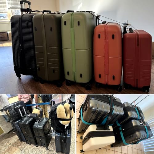 Luggage Straps for Suitcases TSA Approved, Travel Accessories to Connect Two Suitcase, Add Bag Luggage Straps for Carry On...