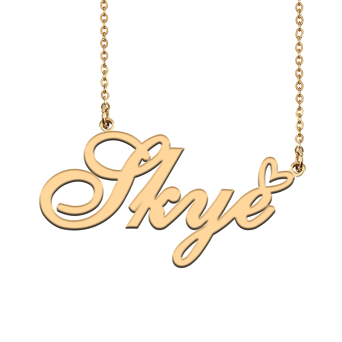 HUAN XUN Custom Gold Plated Skye Necklace Personalized Name Necklace for Women Choker Jewelry Gift