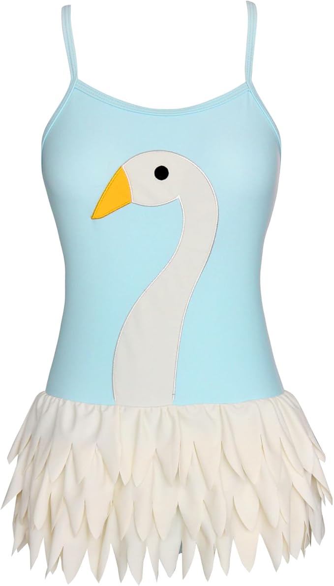 Girls Kids Bathing Suits Polka Dot Simplified/Long Sleeve Daisy Beach Sport 1-Piece Swimsuit(FBA)