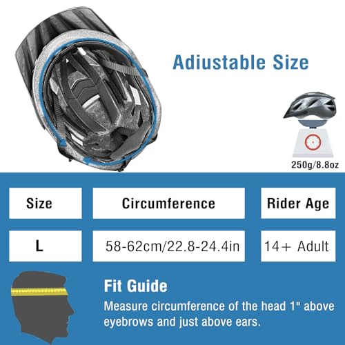 AISSTXERO Bike Helmet for Adults - CPSC Certified Road Cycling Helmet with Adjustable Dial Fit & Removable Visor, Lightwei...