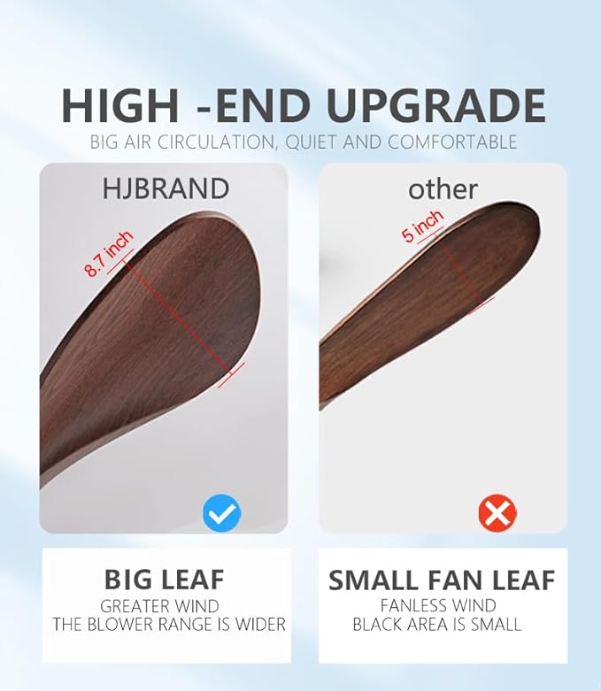 Ceiling Fan with Remote,52 Inch Wood Color Ceiling Fan no light for Indoor/Outdoor,6 Speed Noiseless Reversible DC Motor，Modern Ceiling Fan with Timer for Kitchen, Living Room Farmhouse Patios