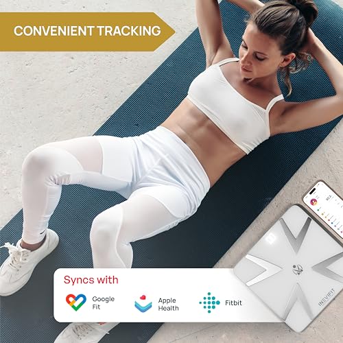 INEVIFIT Smart Body Fat Scale, Highly Accurate Bluetooth Digital Bathroom Body Composition Analyzer, Measures Weight, Body...
