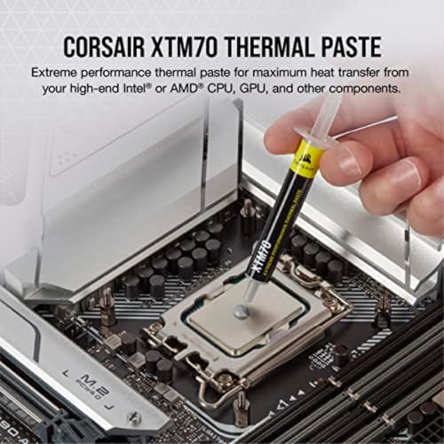 Corsair XTM70 Extreme Performance Thermal Paste, 3g for Intel & AMD Processors up to 250W+ TDP - Low Viscosity, Easy Appli...