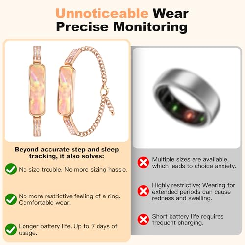 DOSUKE Fitness Tracker Bracelet for Women, Heart Rate & Blood Pressure Monitor Oxygen Sleep & Activity Tracker Step & Calo...