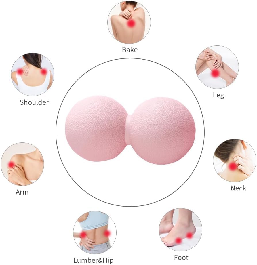 Xensamy Double Lacrosse & Micro-Elastic Peanut Massage Ball - Myofascial Release Tool for Muscle, Back, Foot, and Physical...