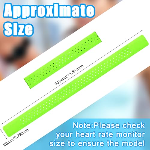 Oudain 4 Pcs Heart Rate Monitor Replacement Strap Band, Soft Heart Rate Monitor Armband Strap, Theory Fitness Adjustable(...