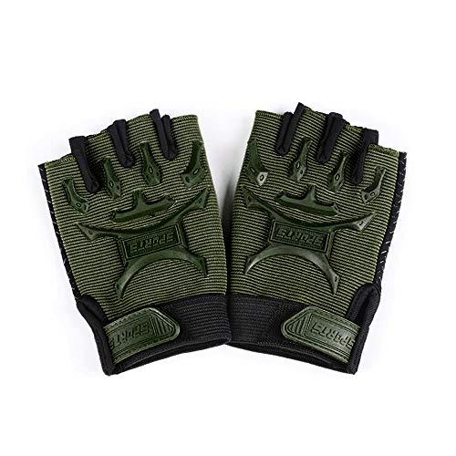 Kids Half Finger Cycling Gloves Non-Slip Fingerless Adjustable Mitten Shock-Absorbing Gloves for 3-6 Years Old Boys Girls ...
